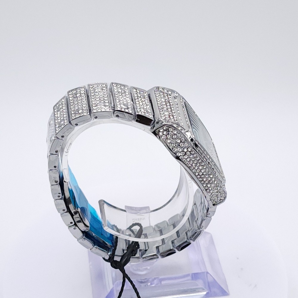 BIBI Iced Out Crystal Watch Silver 34mm - Picture 7 of 17